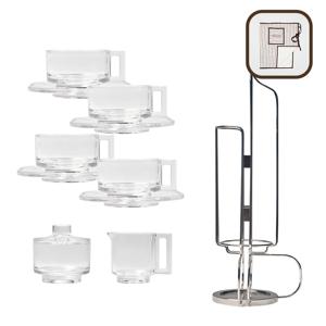 4인 커피세트(컵&소서 8p, 슈가팟 1P, 밀크저그 1P,, 디스펜서)