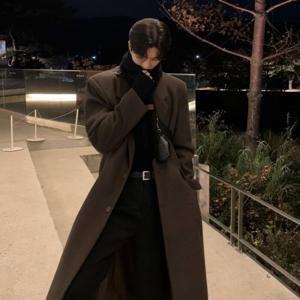 [브리치] 제로투올샵2 / 남성 겨울 롱 울 코트  블랙 2XL