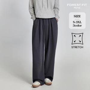 [브리치]  / 남성 밴딩 스판 핀턱 와이드 트레이닝 팬츠 (MP2512)