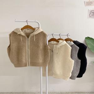 [브리치]  / 디아먼 뽀글이 부클 후드 집업 조끼(4color)