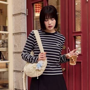 글로시 라운드 미니크로스백 3369 아이보리