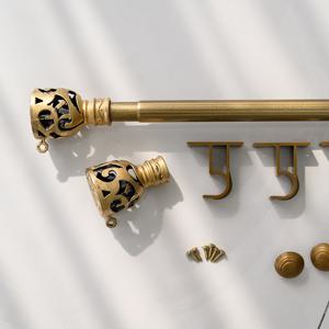 이너스 엔틱 커튼봉 35파이 5단 최대 600cm