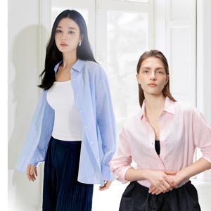 [최초가69,900원]셀렙샵 에디션 25SS 오버핏 스트라이프 셔츠2종