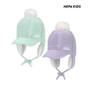 [최초가55,000원] 키즈 듀 니트 귀달이 햇_KJF7408