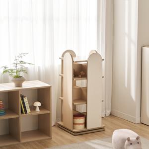 모모 3단 낮은 키즈 회전책장