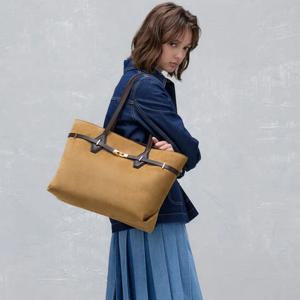 알렛 리사이클 스웨이드 더블 핸들 벨트 토트백_2Colors CK2-30271639-1