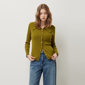 [본사] [Online Exclusive] 겹카라 골지 가디건_SAKCE5561OL