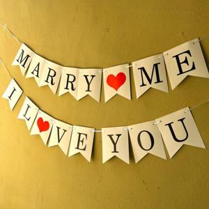 사랑고백 프러포즈 가랜드 파티 결혼 남친 여친 사랑 생일 촛불