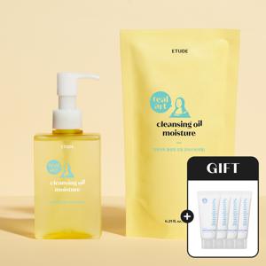 [GIFT] New 리얼아트 클렌징 오일 모이스처 2종 (본품185ml+리필185ml) +순정 수분 크림 80ml /기획세트