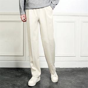 [하프클럽/프랭키뉴욕]프랭키뉴욕 남자 겨울 기모 본딩 슬랙스 밴딩 와이드 TR 스판 정장바지 블랙 베이지 아이보리MMPA02-2