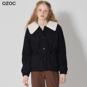 (OZOC)] 칼라 배색 모직 자켓 (택가격: 199000원)