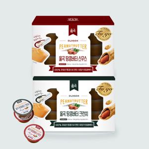 100% 국내산 무첨가 땅콩버터 미니컵 2box 무설탕 피넛버터 땅콩잼 개별포장