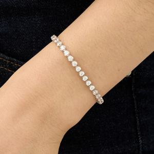 에센스 실버(W) 크라운 테니스 팔찌 3mm HL4B5B401W9