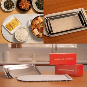 [싱글세트] 파인다이닝 푸드워머+304스텐플레이트 2P