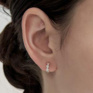 [이선빈, 서은광, 권은비, 조아람, 주현영, 전소니, 윤세아, 강한나 착용][sv925] baby rose one-touch earring