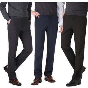 베스트 3종 셋트 겨울용 허리밴드 스판 기모본딩 남성 정장바지