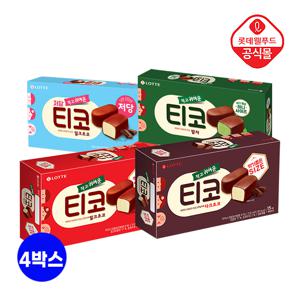 [롯데] 티코 미니 초코 510ml 4종 4박스 (초코+밀크+말차+저당)