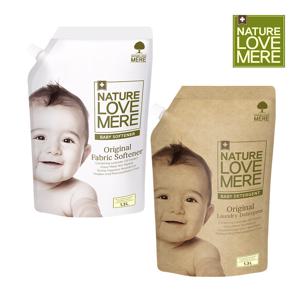 [체험팩] 네이쳐러브메레 세제 리필 1팩+유연제 리필 1팩