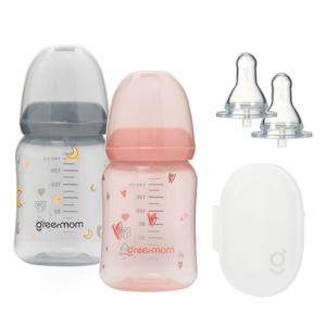 [컬러세트] PP 컬러 슬림형 젖병140ml2개 아이쏙2개(케이스)