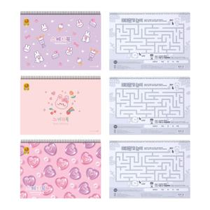 1500 초등스케치북 여아용 디자인랜덤 여아스케치북 여아학용품 생일선물 어린이집선물