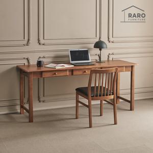 라로퍼니처 몬타 1800 고무나무 원목 책상