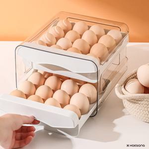 2단 계란 보관함 32구 냉장고 트레이 케이스 홀더 계란보관함 계란케이스 계란정리함