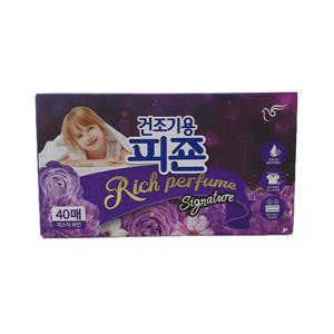 건조기용 미스틱레인 40매입 피죤 섬유유연제 건조기용.건조기세제 세탁용품 정전기방지