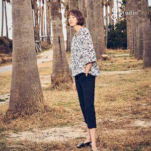 [블랙55,66,77][최초가 89900][지스튜디오]23 썸머코튼스판7부 1종팬츠