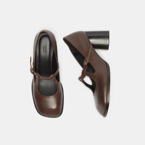 Square mary jane pumps brown  DG1BA25501BRN