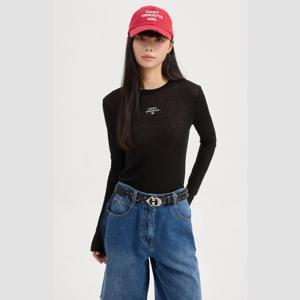 정상가128000 시스루 슬림핏 긴팔 티셔츠 LQTAW25900