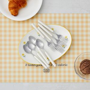 ON 심플 커트러리 디저트스푼포크세트 8P 아이보리