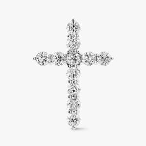 [9번] [기은세 착용]14K 랩다이아 십자가 팬던트 L