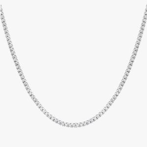 [기은세 착용]14K 랩다이아1.5mm 4프롱테니스목걸이 (이중잠금)