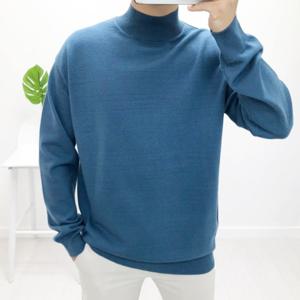 남자 캐시미어 반폴라 오버핏 터틀넥 니트