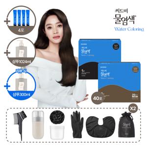 [1등 앵콜구성] 염색제 44회분/샴푸 특대용량/채우담 트리트먼트