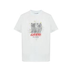 로고 아기 고양이 반팔 티셔츠 T4060