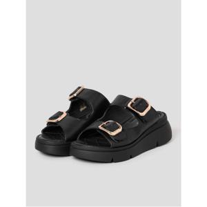 (WOMEN) 투스트랩 빅버클 컴포트 샌들  블랙 (HH54K2F195)