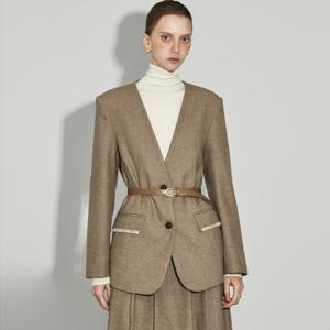 J2960 라인 울 누빔 자켓