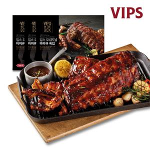 [증/정]빕스 오리지널 바비큐 폭립 450gX3팩+[증/정] 바비큐포크라이스 2팩