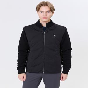 헤지스 골프 남성 [[24FW]] WPSW4D907BK [스테디셀러]하이브리드 경량 패딩 집업니트 (BLACK)