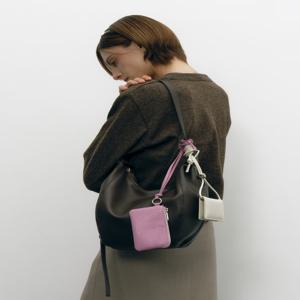 [SAGE][2WAY가능] 가죽 세이지 호보백 겸 슬링백 M 브라운 JABA5F611