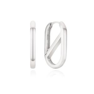 [티르리르] 글로리 화이트 실버 원터치 귀걸이 TEESVW06708M