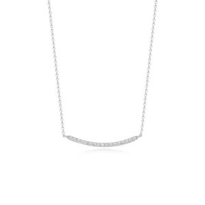 [티르리르] 부산본점단독_샤인 바 화이트 실버 목걸이 STNSSVW05797M