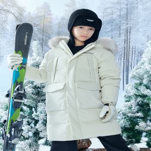 키즈 프리미엄 구스다운 롱패딩 (D/IVORY)