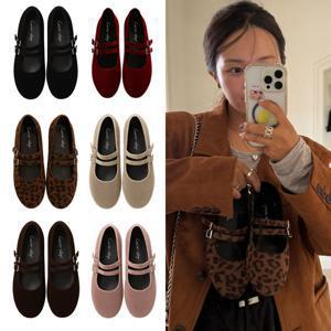 [최초가85,000원] 벨벳 투 스트랩 메리제인_6컬러