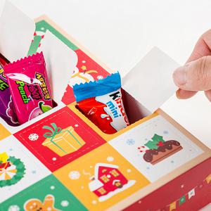 미니 어드벤트 캘린더  1입 크리스마스 간식 과자 단체선물 간식팩 어린이집 유치원 교회 구디백