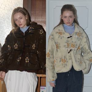 플로럴 플리스 더블자켓_2컬러