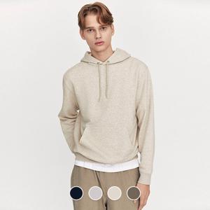 지오다노 남성 겨울 기모 레귤러핏 솔리드 무지 면 후드 티셔츠 025922