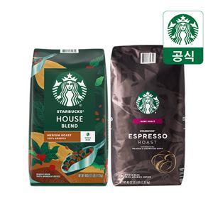 스타벅스 대용량 원두커피 2종 하우스블렌드/에스프레소 로스트 홀빈 1.13kg 택1