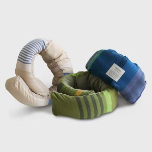 오리고 여행용 메모리폼 목베개 겸 허리베개+휴대용파우치